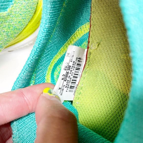 Nike Free 4.0 Flyknit Running Shoes 631050-300 Teal Electric Green Women's 9 - Picture 7 of 7